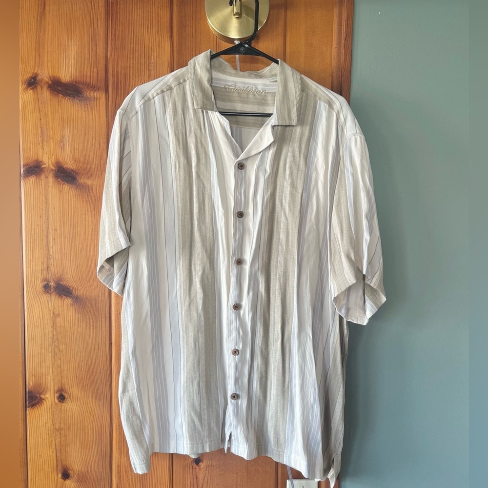 Caribbean Hawaiian Rockabilly Style Button Down Shirt- Size XL